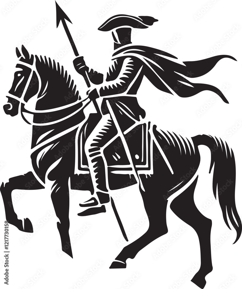 Fototapeta premium knight and horse