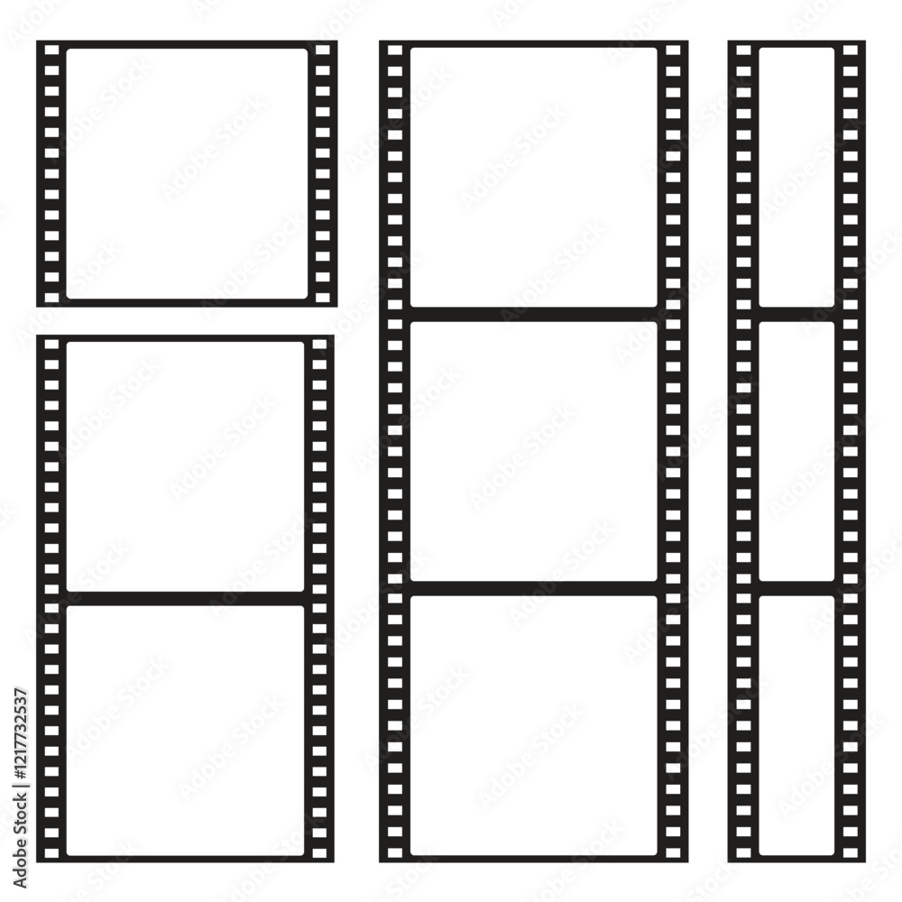 Set Of Film Strips Vector Design. Set Of Film Strips Vector Design.