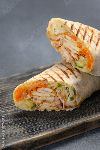 delicious shawarma, sausage and doner