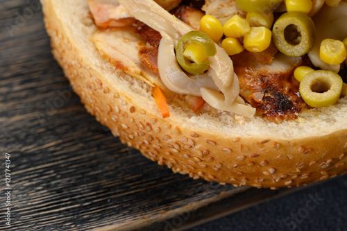 delicious shawarma, sausage and doner