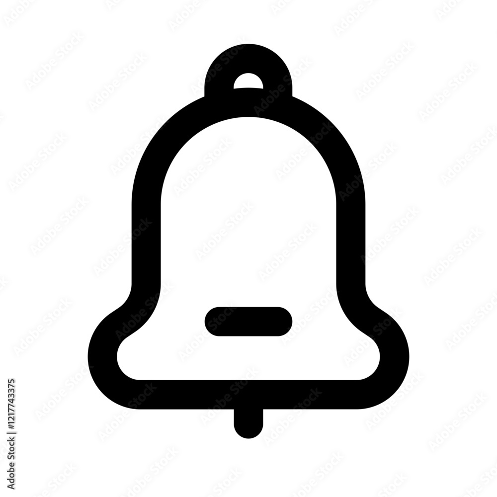 Bell Simple Line Icon. Single icon, line vector icon Bell Simple Line Icon. Single icon, line vector icon