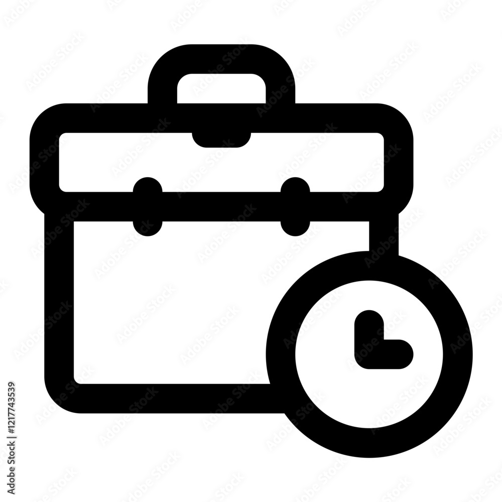 Working Hours Simple Line Icon. Single icon, line vector icon Working Hours Simple Line Icon. Single icon, line vector icon
