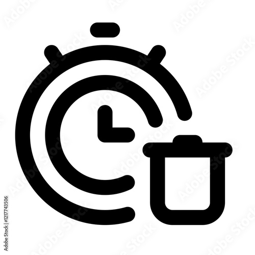 Wasting Time Simple Line Icon. Single icon, line vector icon