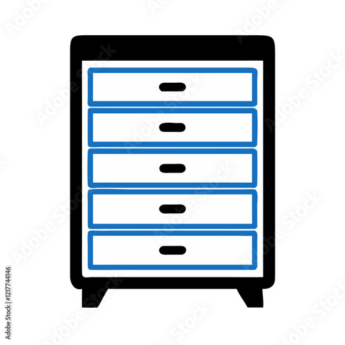 Five drawer dresser icon

