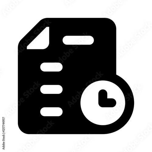 History Simple Glyph Icon. Single icon, glyph vector icon