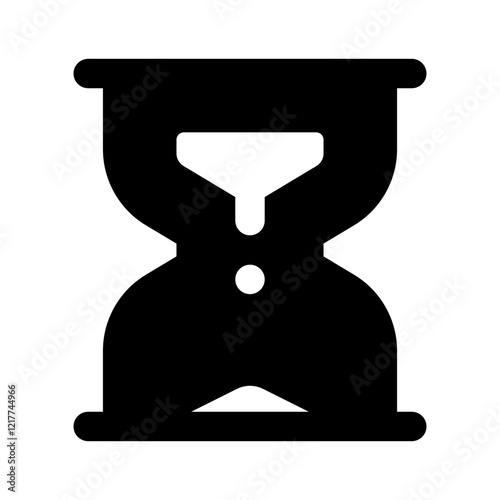 Hourglass Simple Glyph Icon. Single icon, glyph vector icon