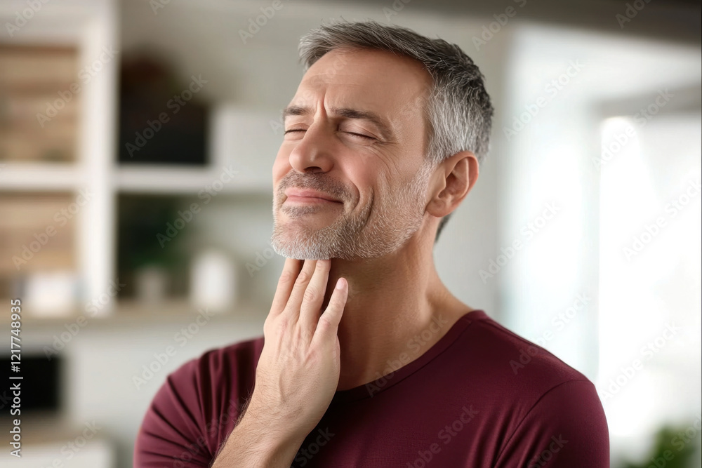 Naklejka premium Neck And Throat Pain