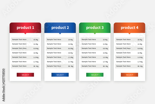 clean simple pricing table template for website