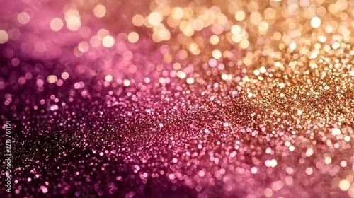 Sparkling Pink and Gold Glitter Background