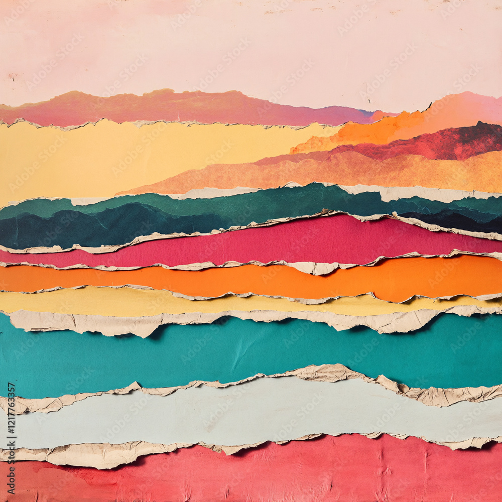 abstract ripped paper background with colorful layers abstract ripped paper background with colorful layers