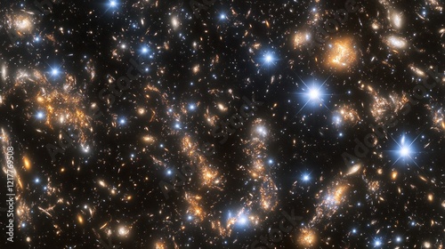 Wallpaper Mural A stunning view of distant galaxies and cosmic structures in the universe. Torontodigital.ca