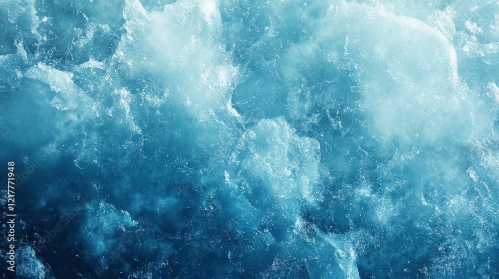 Obraz premium Winter Ice Textures in Soft Light Landscape
