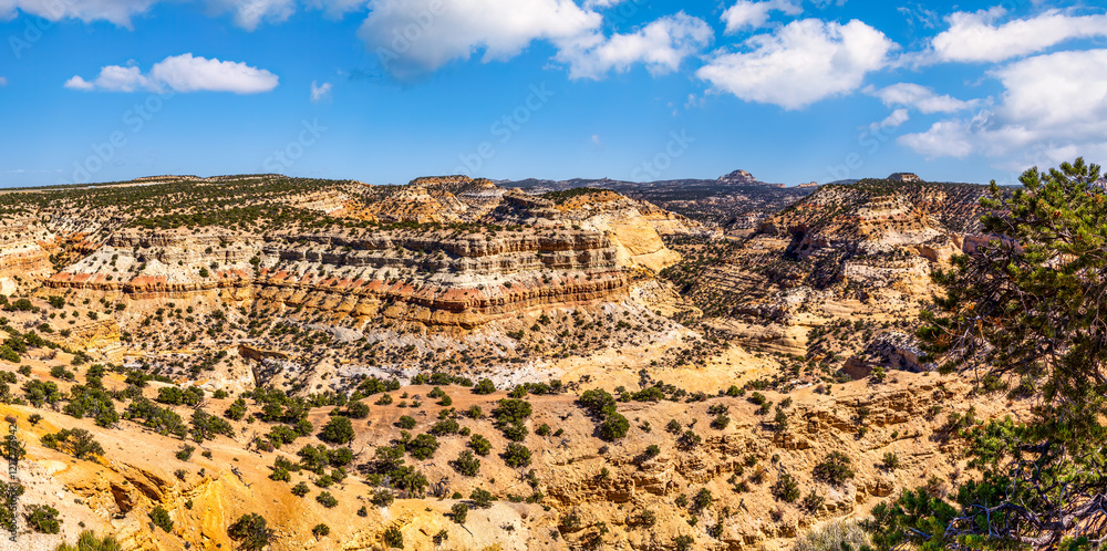 Sand Bench view area in the San Rafael Swell, Utah. The San Rafael Swell exposed layers of the eroded earths crust revealing millions of years of earths history