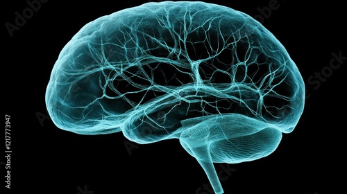 A translucent brain illustration showcasing neural connections and structures.