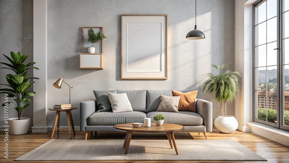 Fototapeta premium modern living room with sofa