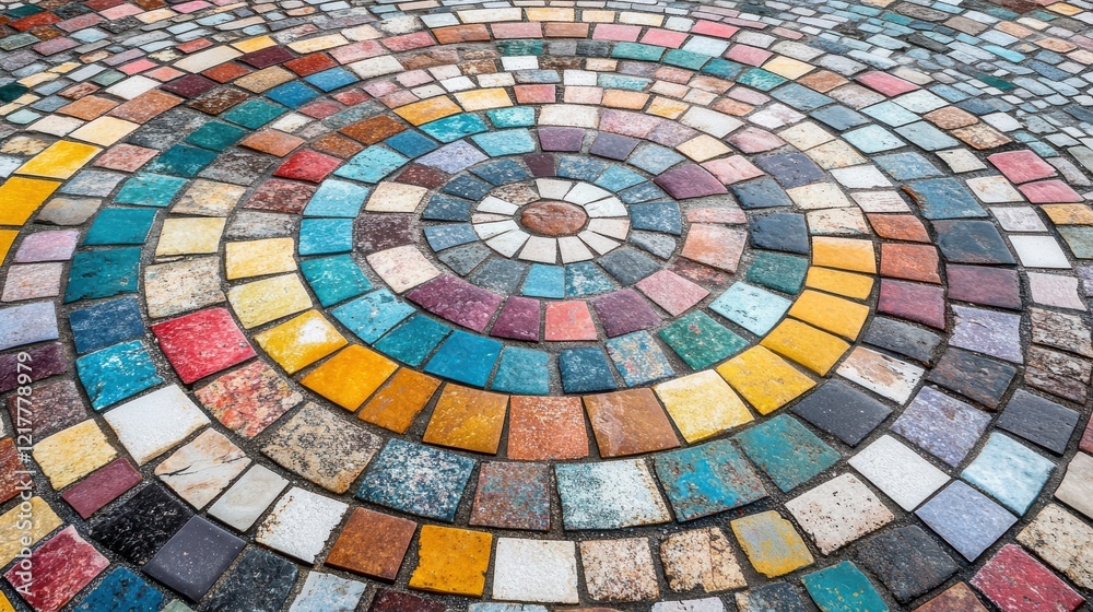 Colorful Patterns on Vibrant Paving Stones Colorful Patterns on Vibrant Paving Stones