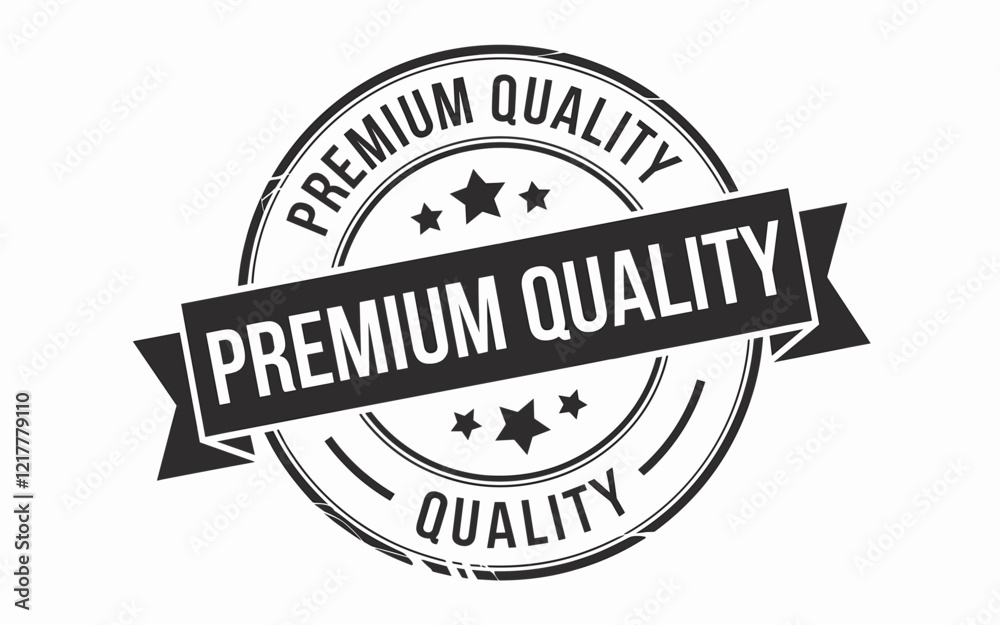 Fototapeta premium Premium Quality Stamp with Stars and Bold Text