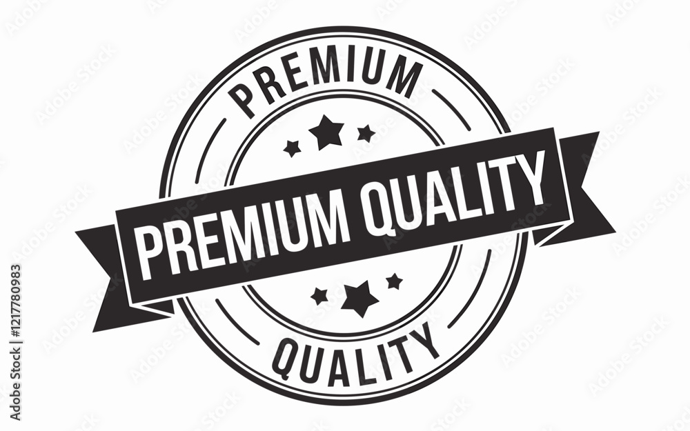 Fototapeta premium Premium Quality Stamp with Stars and Bold Text