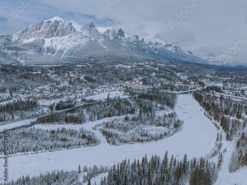 Winter at Canmore, Alberta photo