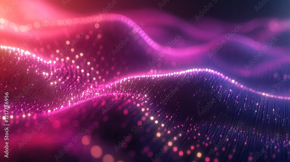 Abstract waves of light with vibrant colors and glowing particles. Abstract waves of light with vibrant colors and glowing particles.
