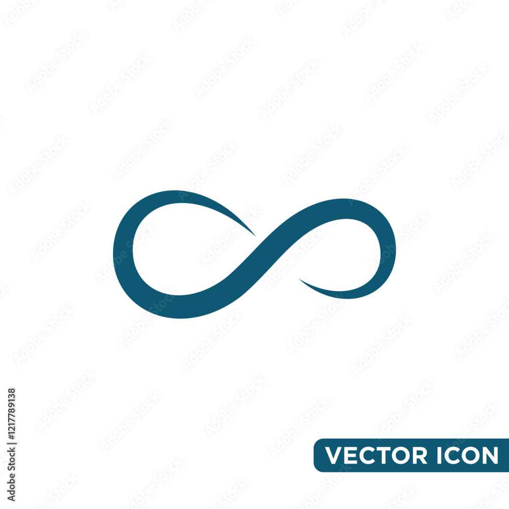 Obraz premium Minimalist Infinity Icon Design Template 