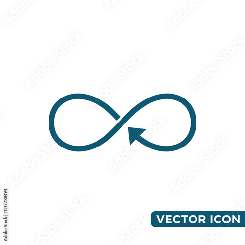 Minimalist Infinity Icon Design Template 