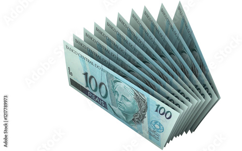 Brazilian 100 Reais Banknote - Top View