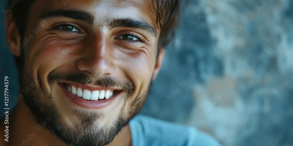 Youthful Confidence - Handsome Man with a Genuine Smile Youthful Confidence - Handsome Man with a Genuine Smile
