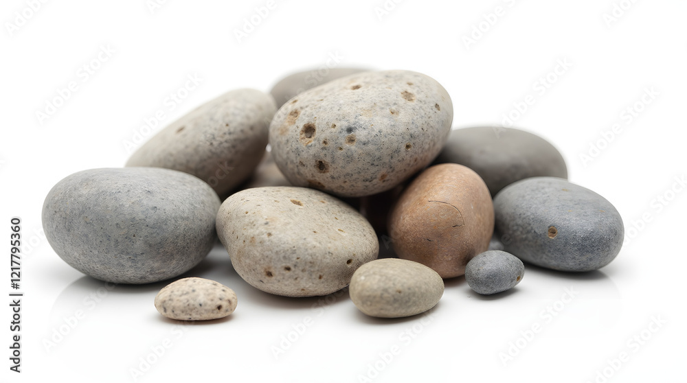 rocks and stones set on white background rocks and stones set on white background