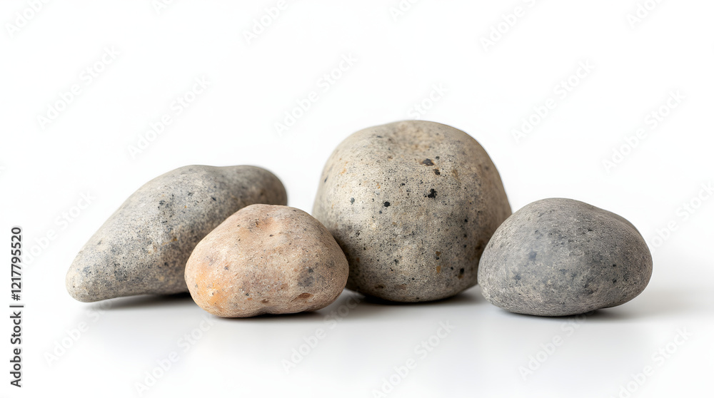 rocks and stones set on white background rocks and stones set on white background