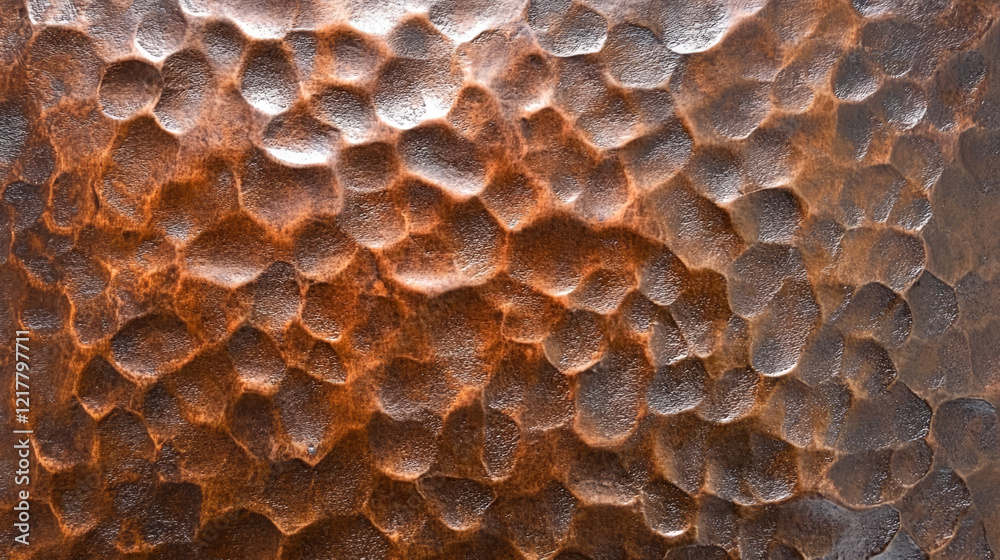 Hammered Metal: A textured surface with small, rounded indentations caused by hammering. Hammered Metal: A textured surface with small, rounded indentations caused by hammering.