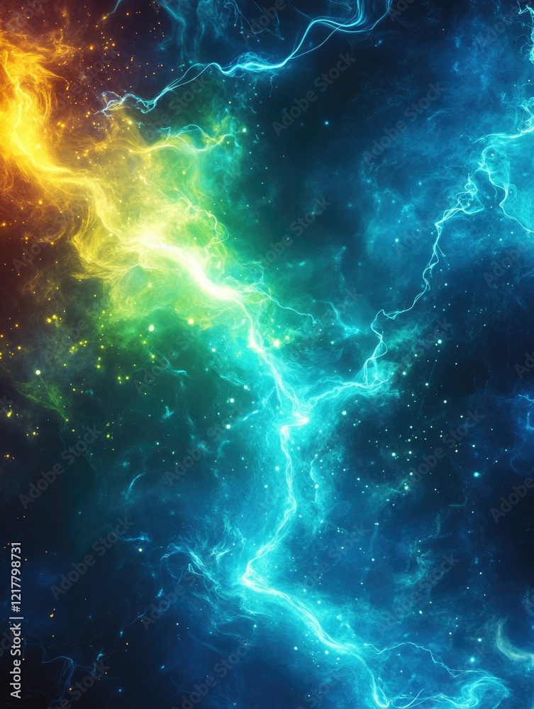 Fototapeta premium Neon Electrical Circuit