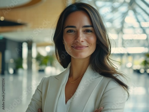 Business Woman Portrait with Confidence and Smile