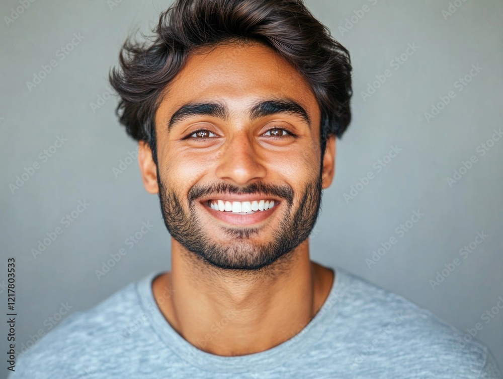 Obraz premium Happy Man's Smile Portrait