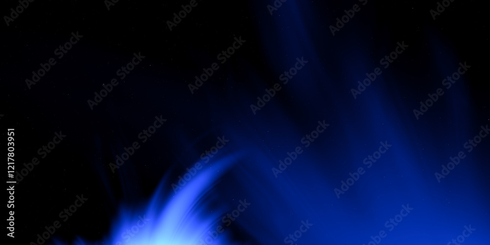 Fototapeta premium Abstract blue light energy flow on black background
