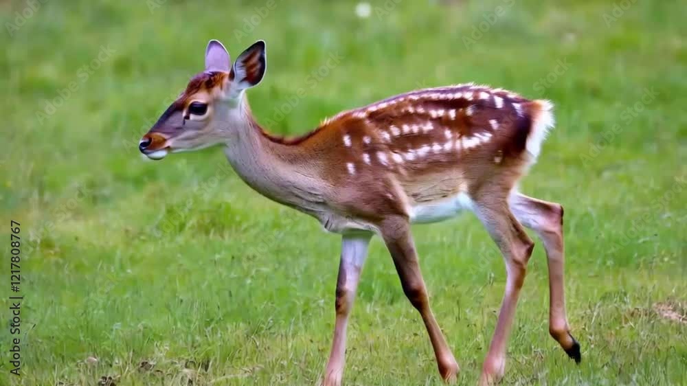Cute Baby Deer in Spring, Capturing the Essence of New Life Cute Baby Deer in Spring, Capturing the Essence of New Life