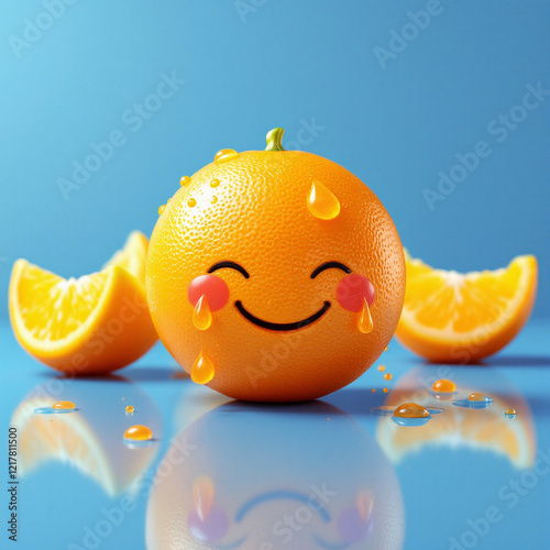 Colorful and playful 3D citrus in a fun toy-style design, perfect for promoting healthy eating habits. These vibrant, child-friendly illustrations make healthy food exciting.