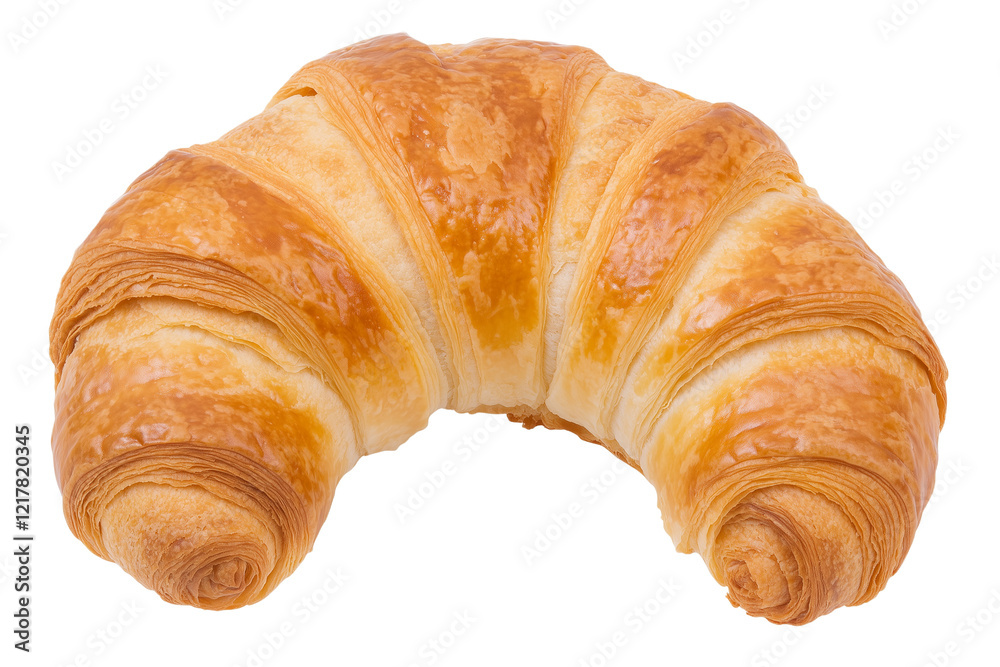 A croissant isolated on a transparent background A croissant isolated on a transparent background
