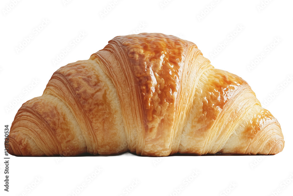A croissant isolated on a transparent background A croissant isolated on a transparent background