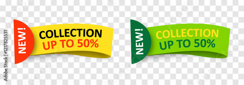 Vector sales label collection. Special offer, discount offer, best price, for promotion media design. Vector illustration isolated on png background