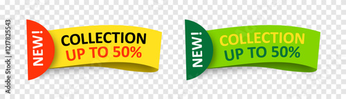 Vector sales label collection. Special offer, discount offer, best price, for promotion media design. Vector illustration isolated on png background