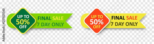 Vector sales label collection. Special offer, discount offer, best price, for promotion media design. Vector illustration isolated on png background