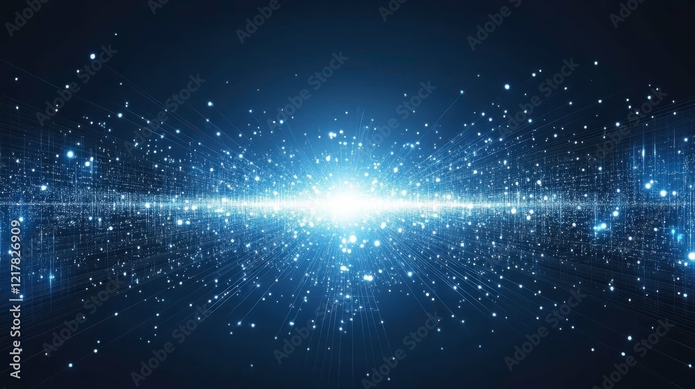 Obraz premium Futuristic Circuitry Design in 3D Bright Light