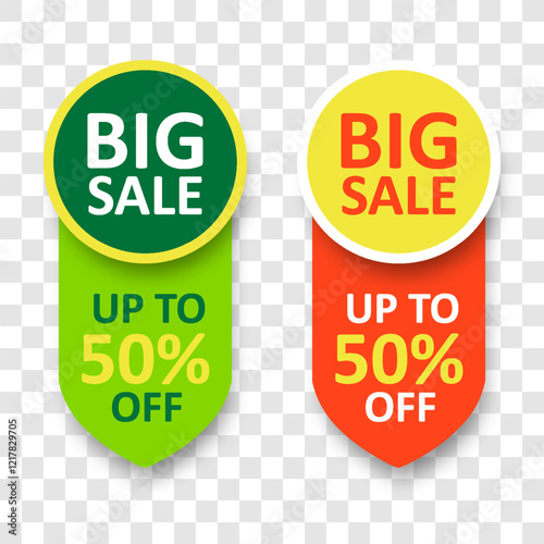 Vector sales label collection. Special offer, discount offer, best price, for promotion media design. Vector illustration isolated on png background