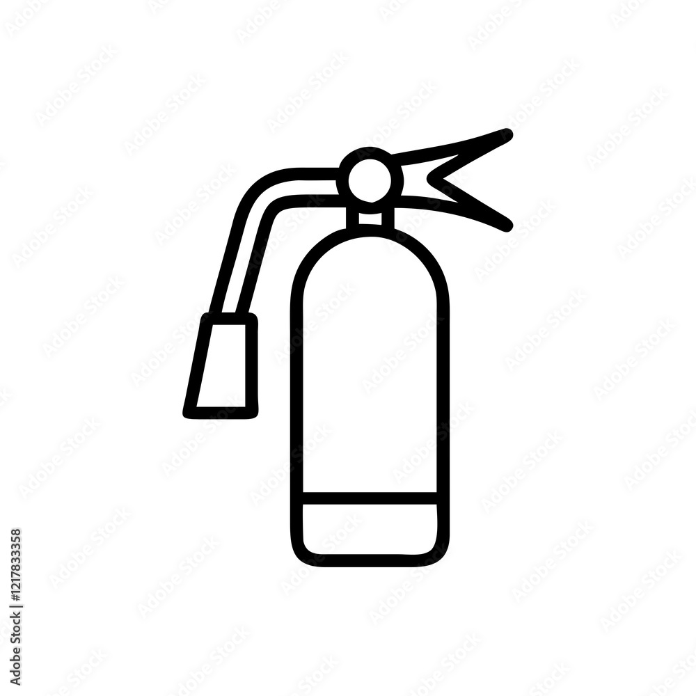 fire extinguisher linear icon, isolated vector illustration fire extinguisher linear icon, isolated vector illustration