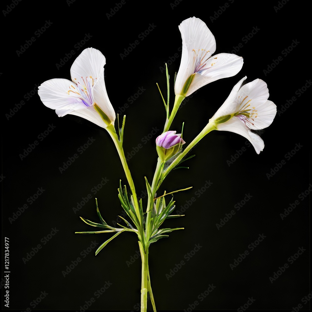 Fototapeta premium beautiful wildflower isolated on a white background
