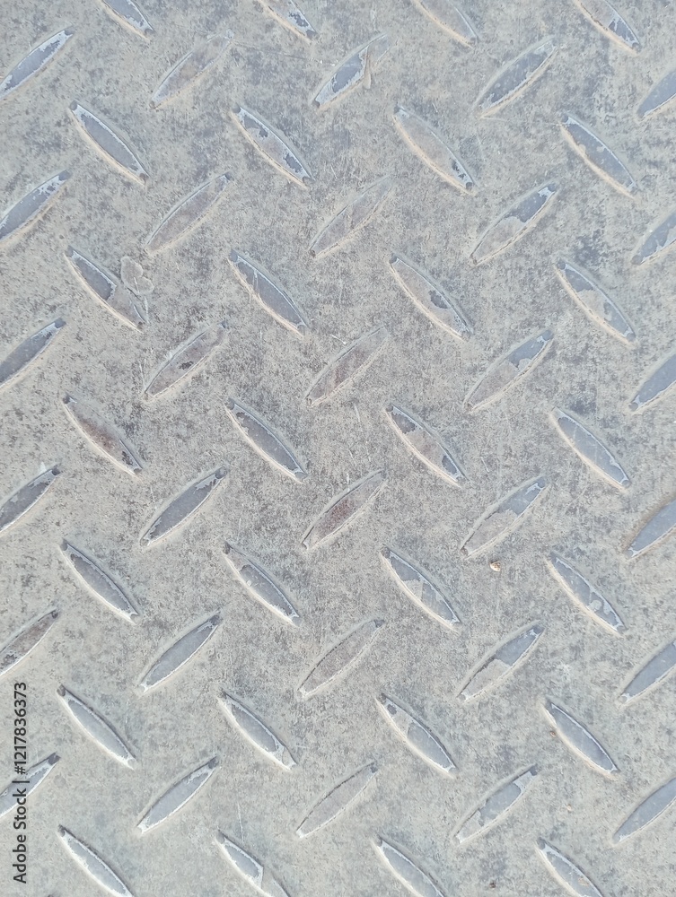 Metal diamond plate texture background. Close up of metal diamond plate texture.
