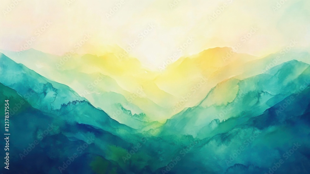 Obraz premium Soft Landscape with Blurred Backgrounds and Light Hues