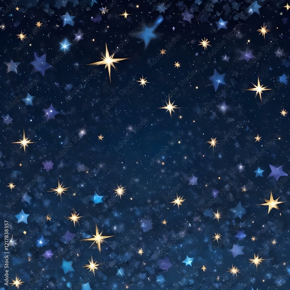 Fototapeta premium Glittering starry night background with gemstone