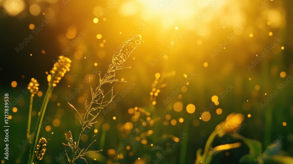 Sparkling Gentle Light Effects with Nature Background Sparkling Gentle Light Effects with Nature Background